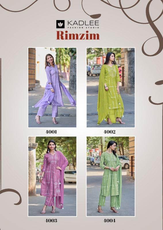 Kadlee rimzim 3pcs rayon print kurtis wholesale